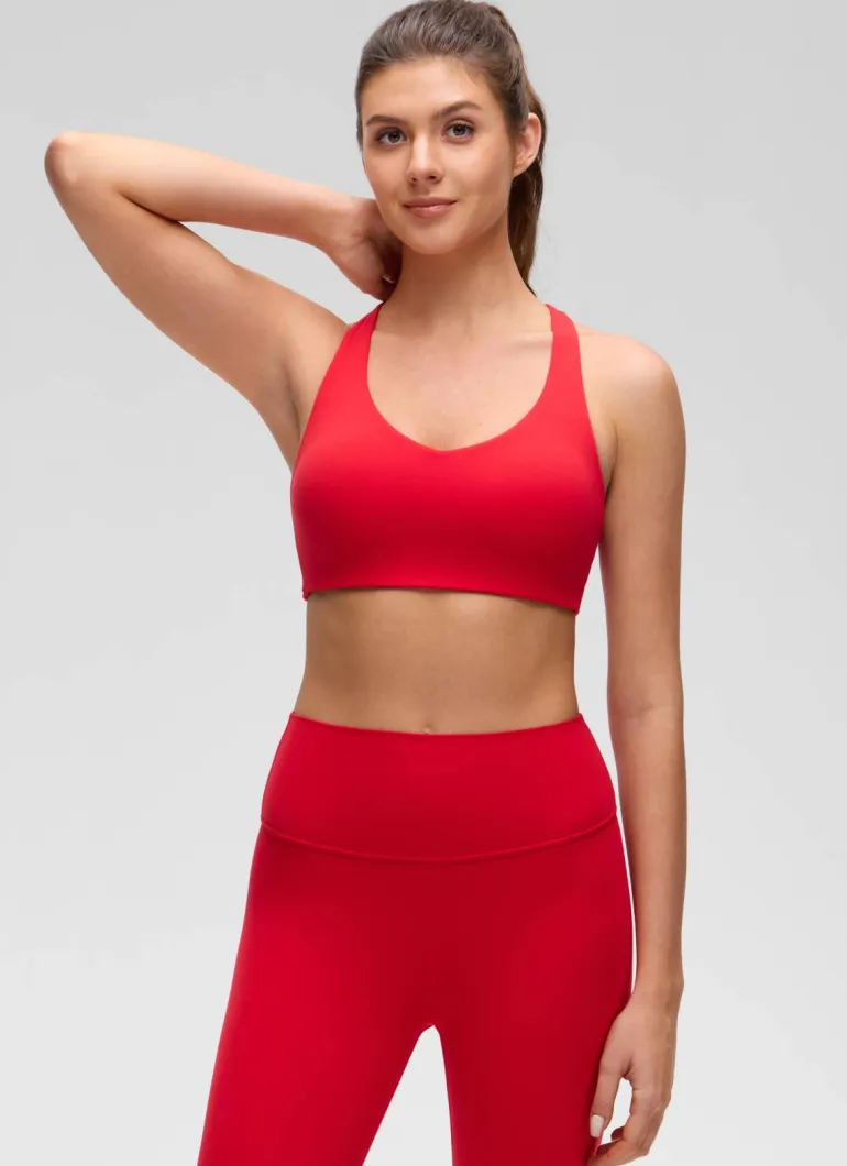 Butterluxe V Neck Strappy Sports Bra