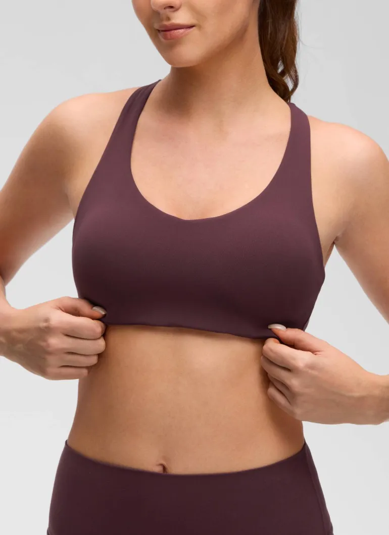 Butterluxe V Neck Strappy Sports Bra