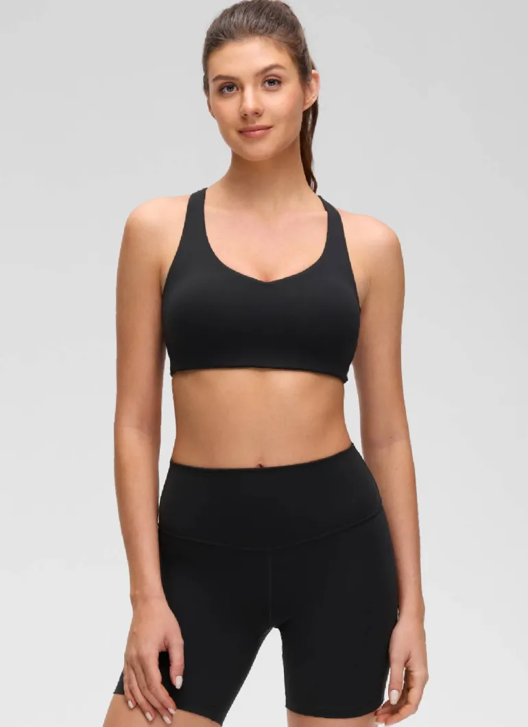 Butterluxe V Neck Strappy Sports Bra