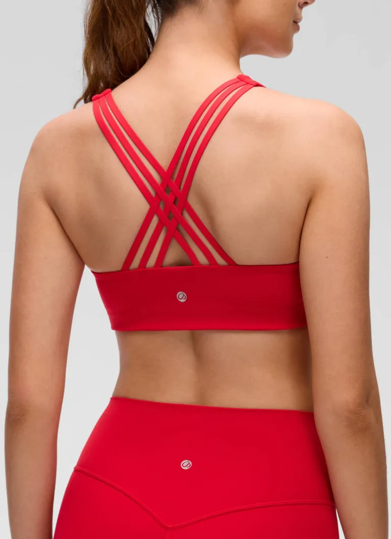 Butterluxe V Neck Strappy Sports Bra