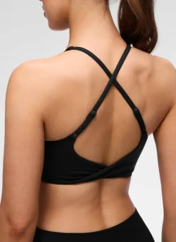 Butterluxe V Neck Twist Cross Back Sports Bra