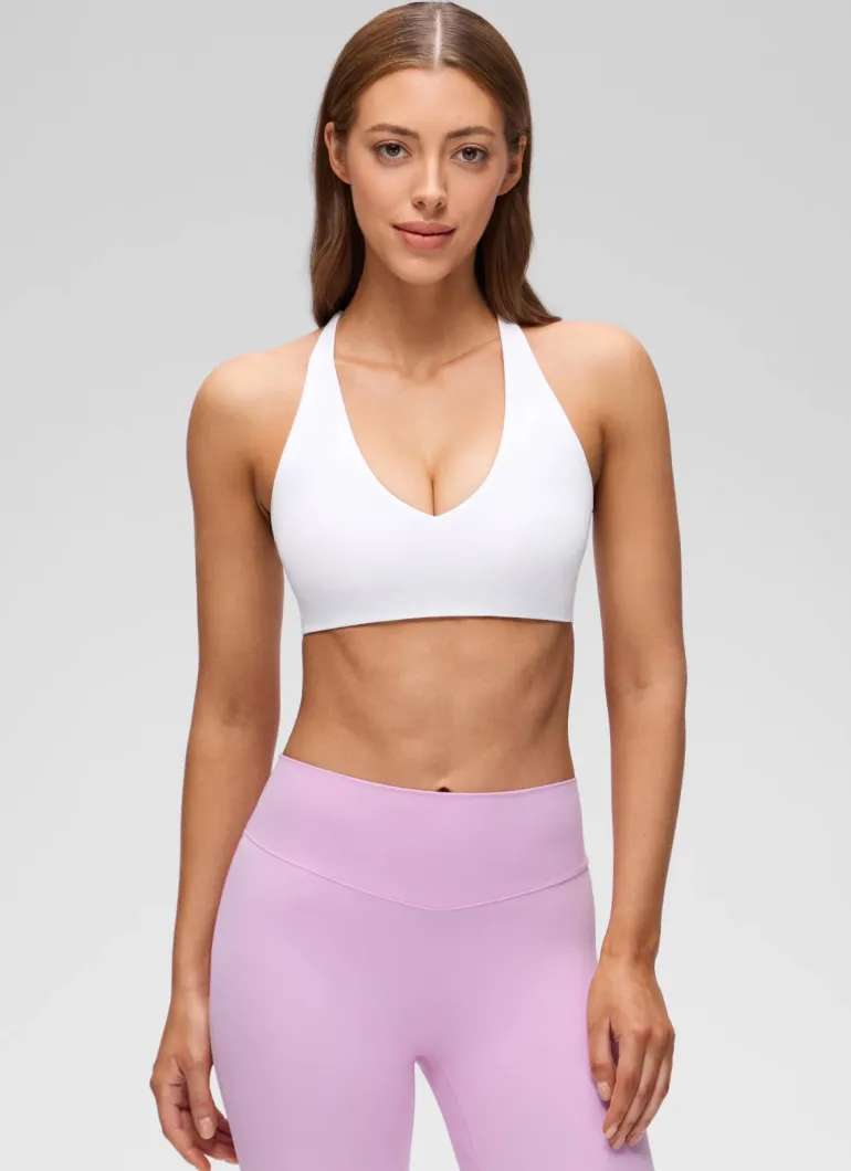 Butterluxe V Neck Twist Cross Back Sports Bra
