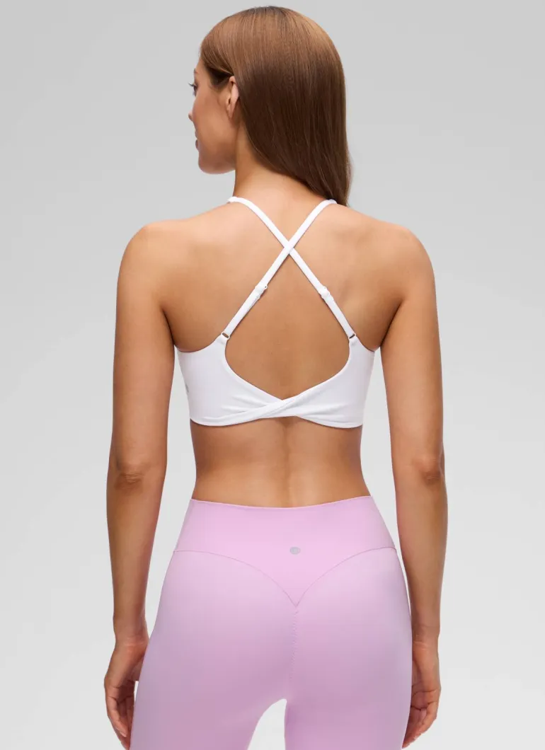 Butterluxe V Neck Twist Cross Back Sports Bra