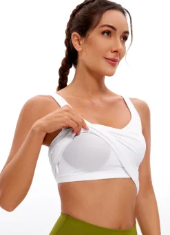 Butterluxe Waist-Length Built-in Bra Tank V Neck