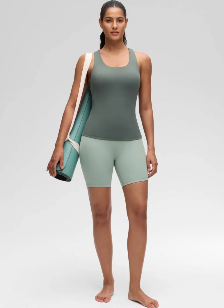 Butterluxe Waist Length Built in Bra Tank