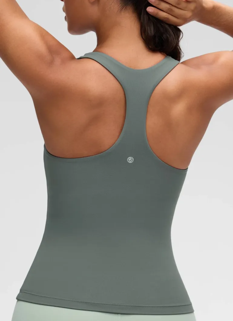 Butterluxe Waist Length Built in Bra Tank