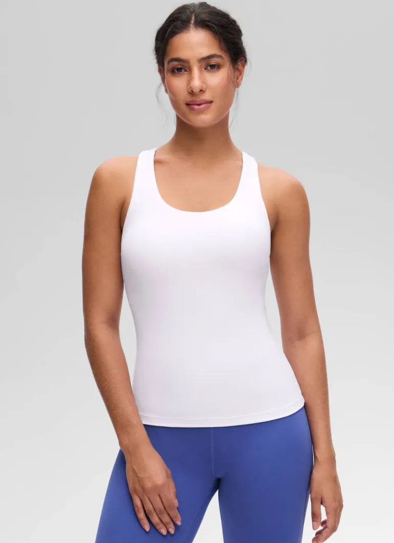 Butterluxe Waist Length Built in Bra Tank