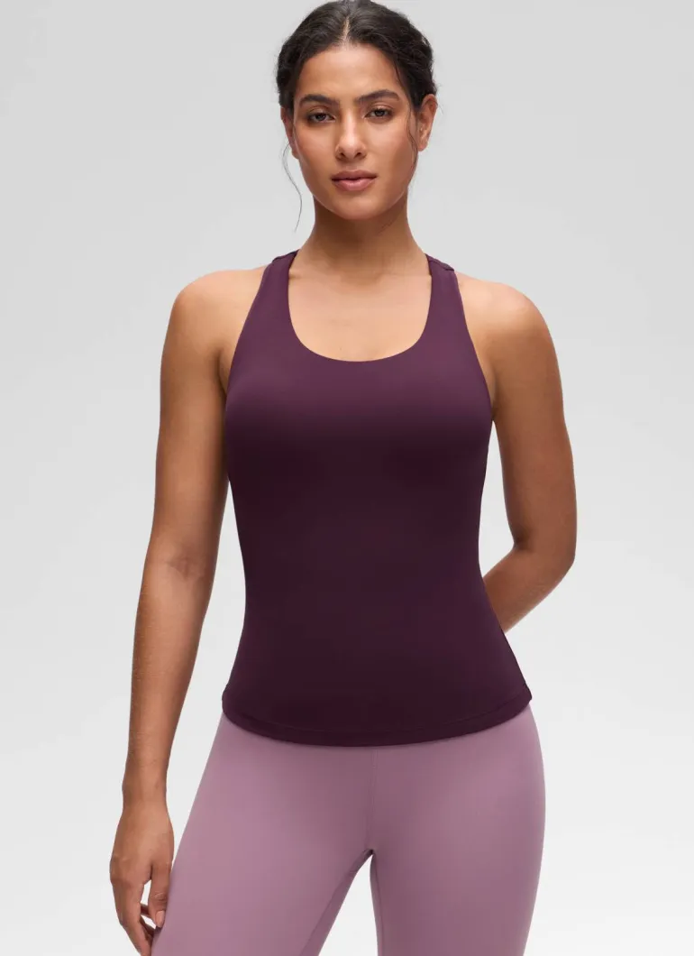 Butterluxe Waist Length Built in Bra Tank