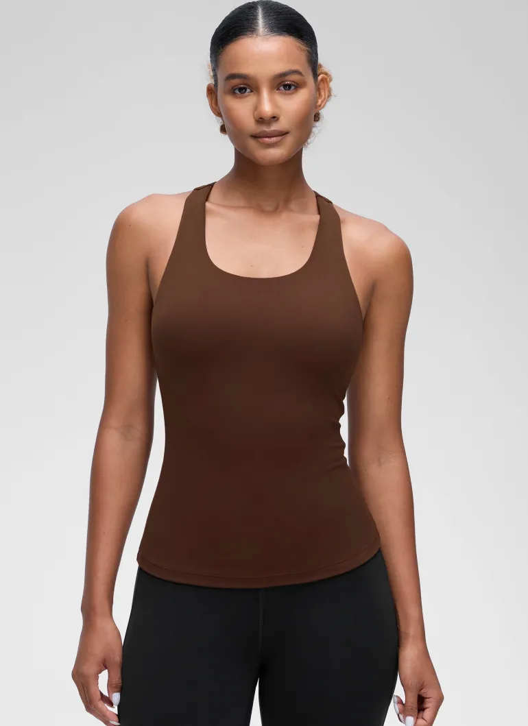Butterluxe Waist Length Built in Bra Tank
