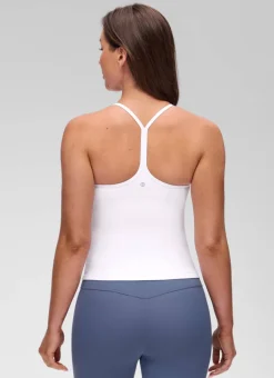 Butterluxe Waist Length Y Back Built in Bra Tank
