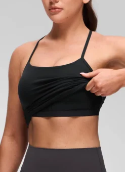 Butterluxe Waist Length Y Back Built in Bra Tank