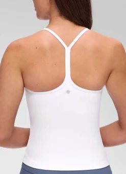 Butterluxe Waist Length Y Back Built in Bra Tank