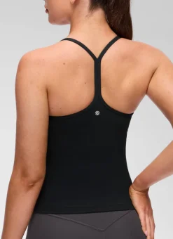 Butterluxe Waist Length Y Back Built in Bra Tank