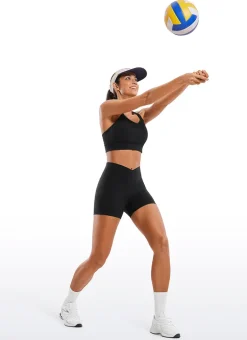 Butterluxe Yoga Pockets Shorts 4''- V Cross Waist