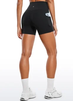Butterluxe Yoga Pockets Shorts 4''- V Cross Waist