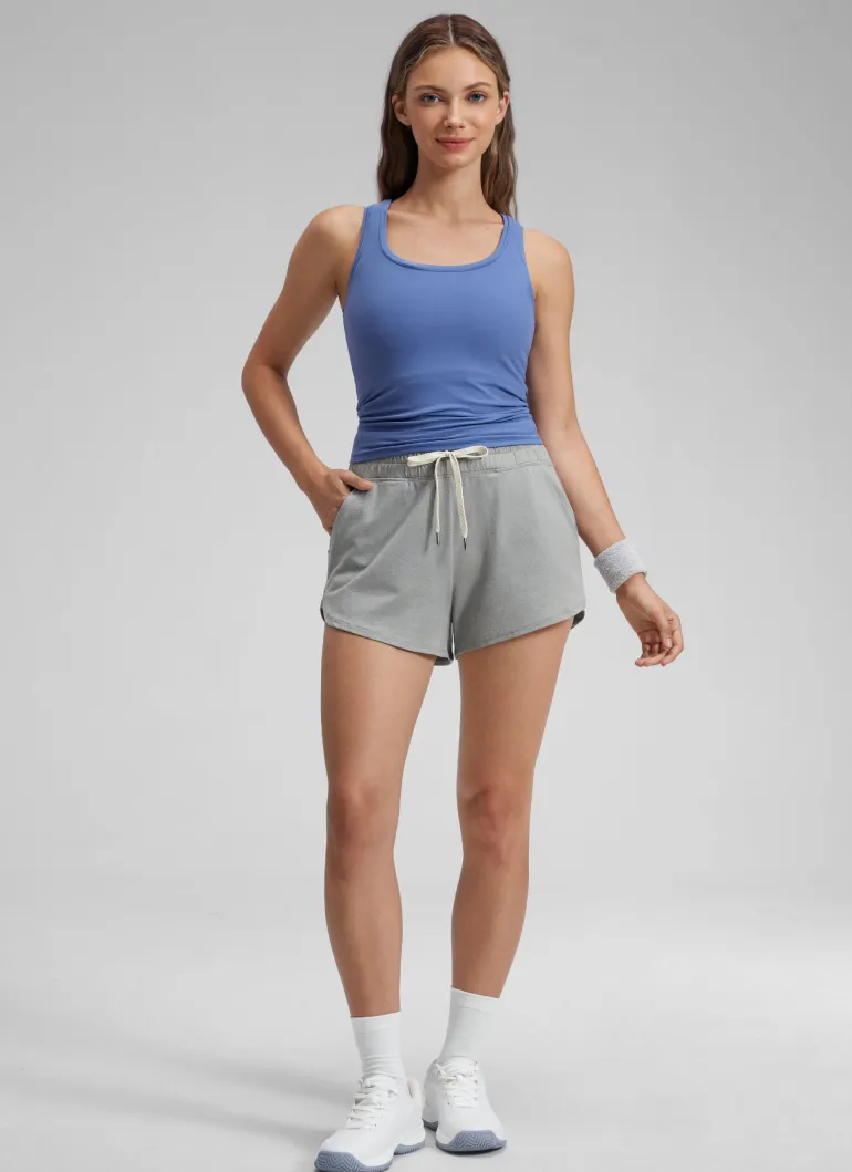 Cloud Jersey High Rise Dolphin Sweat Shorts 3''