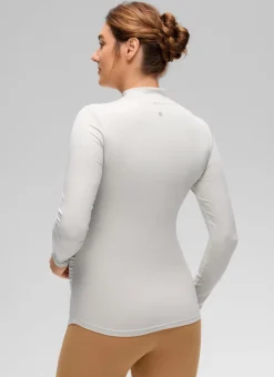 Cloud Jersey Maternity Mock Neck Ruched Shirt