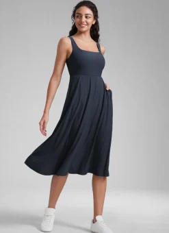 Cloudweight Double Lined Pocket Midi Dress