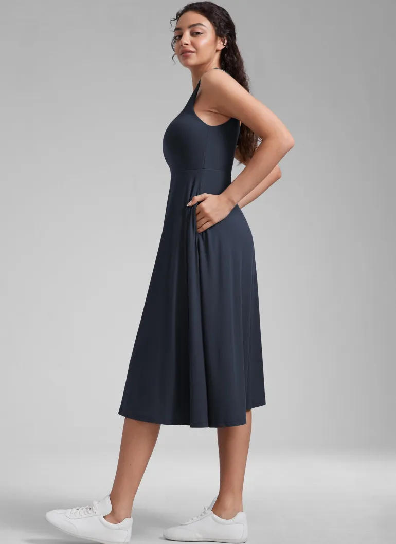 Cloudweight Double Lined Pocket Midi Dress