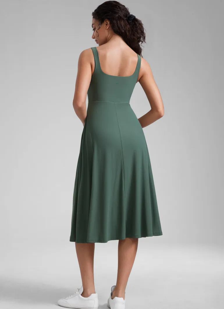 Cloudweight Double Lined Pocket Midi Dress