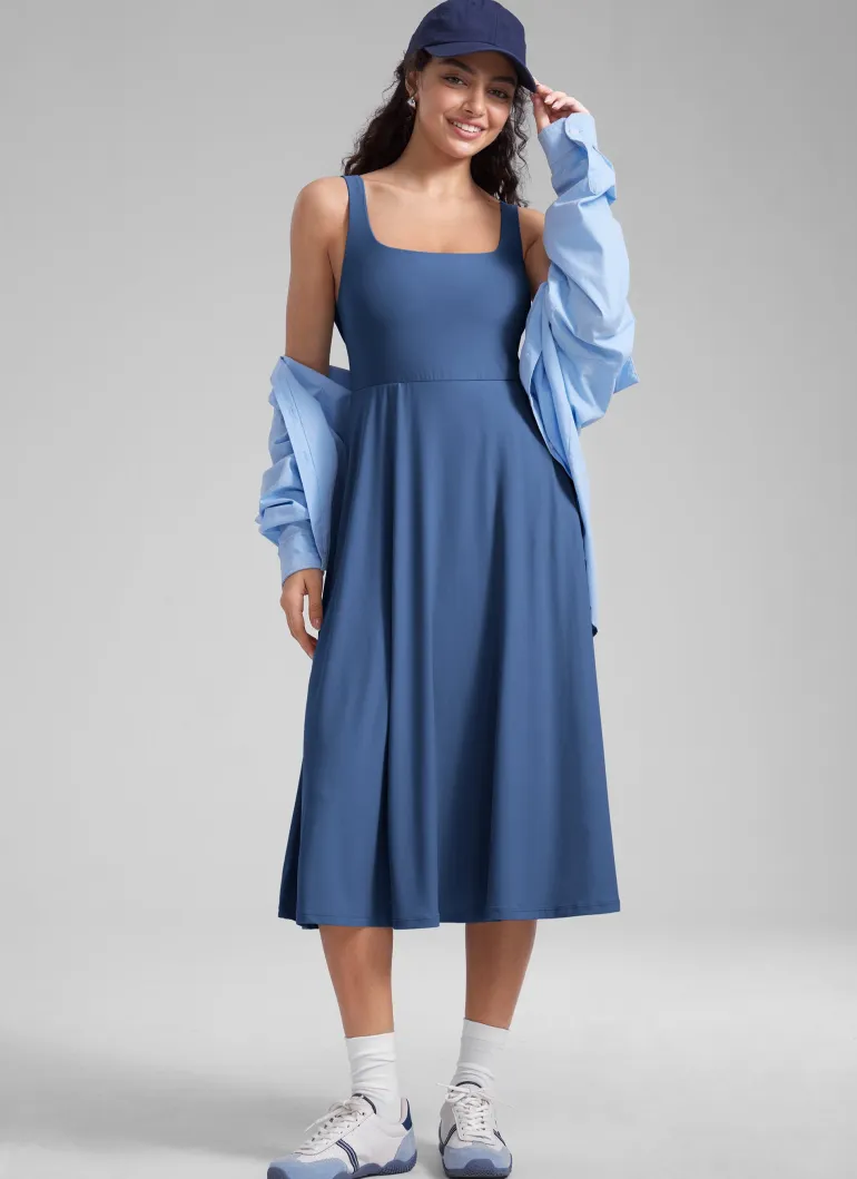 Cloudweight Double Lined Pocket Midi Dress