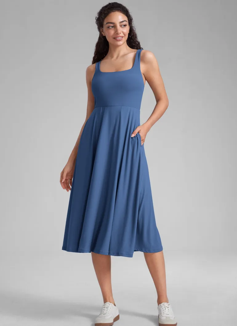 Cloudweight Double Lined Pocket Midi Dress