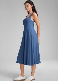 Cloudweight Double Lined Pocket Midi Dress