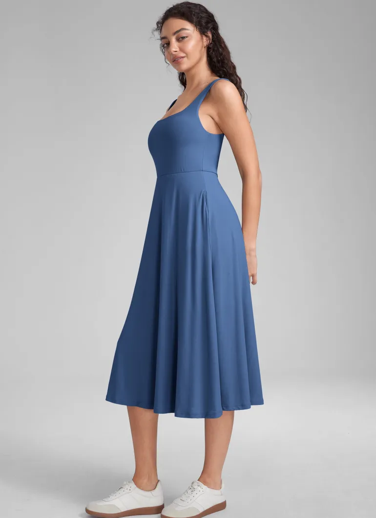 Cloudweight Double Lined Pocket Midi Dress