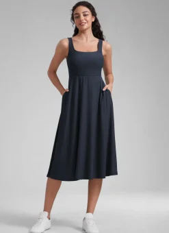 Cloudweight Double Lined Pocket Midi Dress