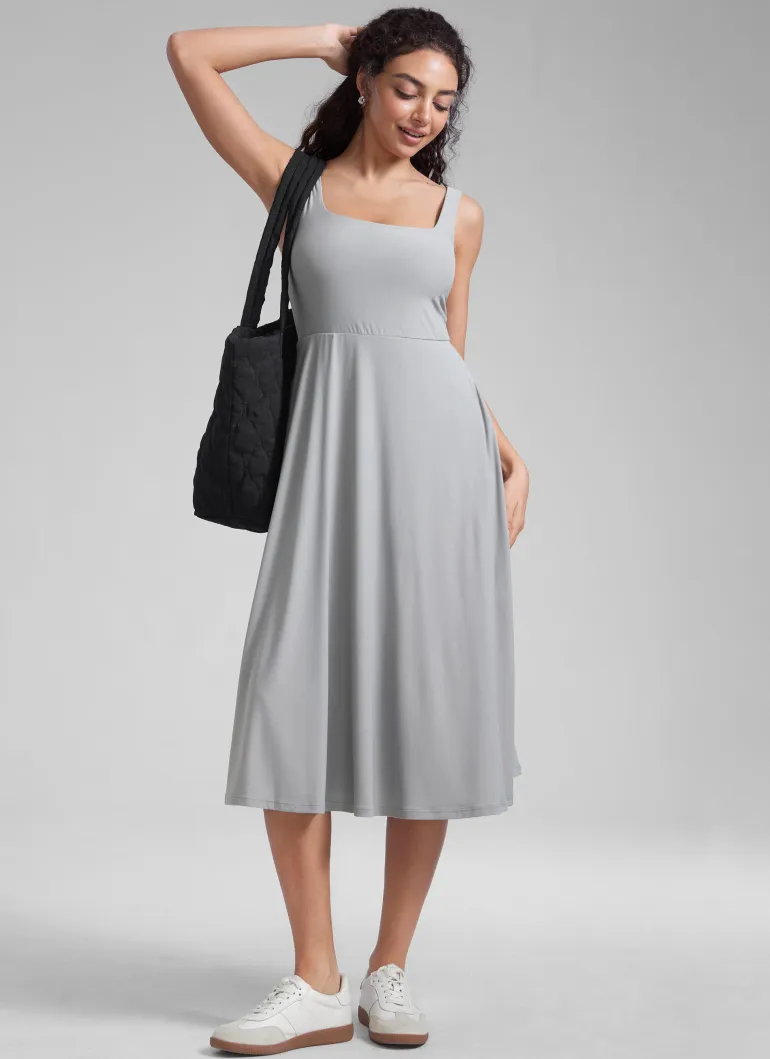 Cloudweight Double Lined Pocket Midi Dress