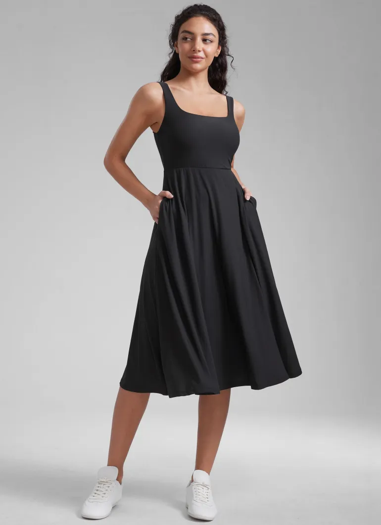 Cloudweight Double Lined Pocket Midi Dress