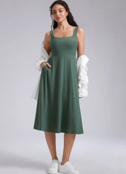 Cloudweight Double Lined Pocket Midi Dress