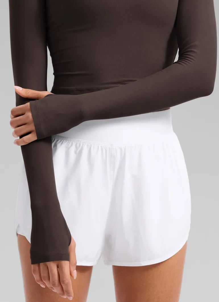 Cloudweight Mock Neck Crop Long Sleeve