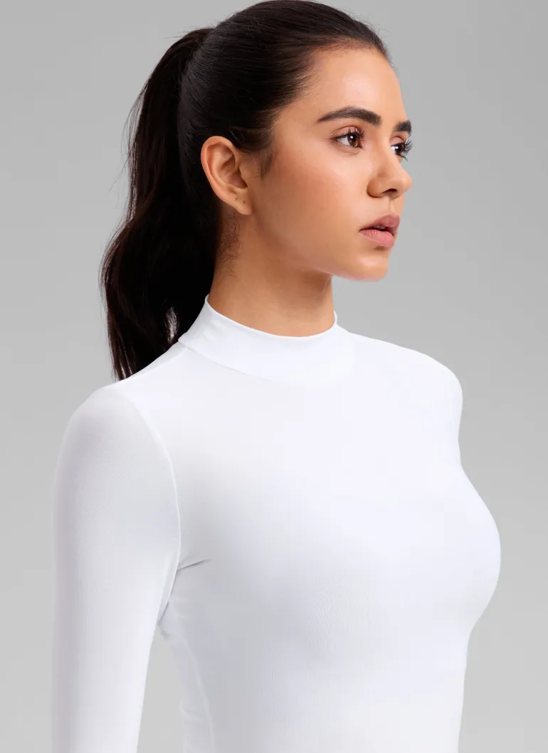 Cloudweight Mock Neck Crop Long Sleeve