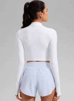 Cloudweight Mock Neck Crop Long Sleeve