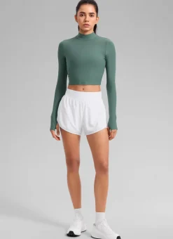 Cloudweight Mock Neck Crop Long Sleeve