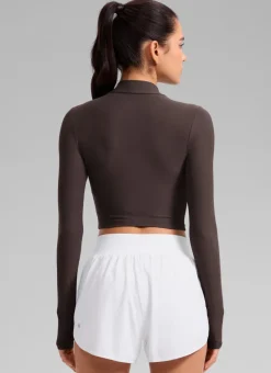 Cloudweight Mock Neck Crop Long Sleeve