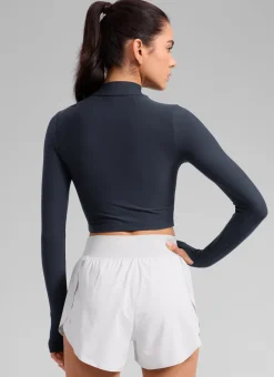 Cloudweight Mock Neck Crop Long Sleeve