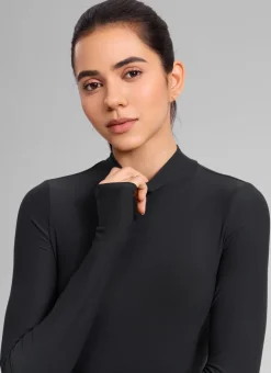Cloudweight Mock Neck Crop Long Sleeve