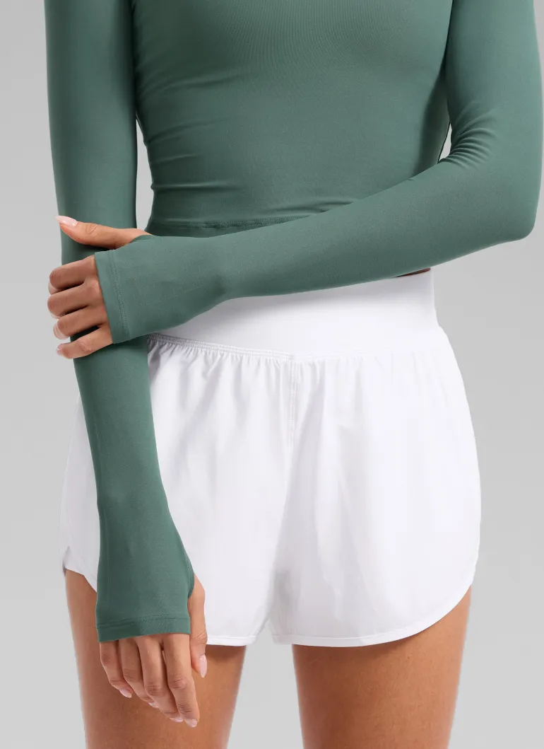 Cloudweight Mock Neck Crop Long Sleeve