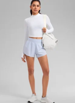 Cloudweight Mock Neck Crop Long Sleeve