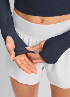 Cloudweight Mock Neck Crop Long Sleeve