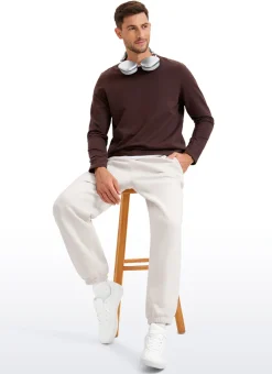 Cotton Fleece Sweatpants with Pockets 32''