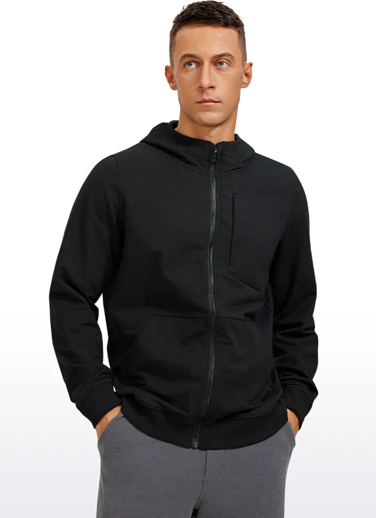 Cotton Terry Zip-up Jackets with Pockets