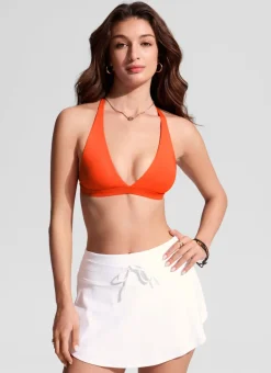 Deep V neck T back Triangle Bikini Top