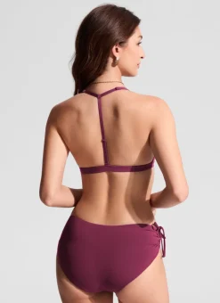 Deep V neck T back Triangle Bikini Top