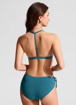 Deep V neck T back Triangle Bikini Top