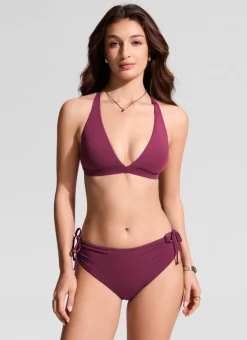Deep V neck T back Triangle Bikini Top