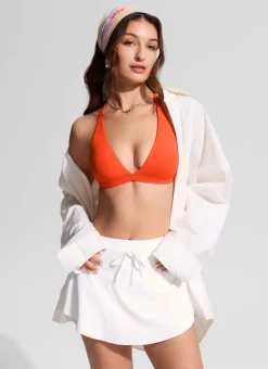 Deep V neck T back Triangle Bikini Top