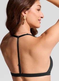 Deep V neck T back Triangle Bikini Top
